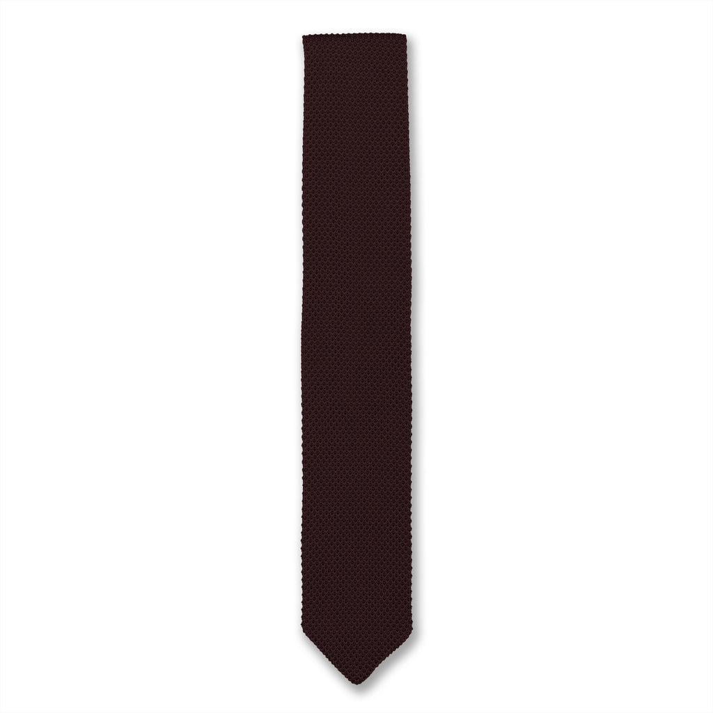 brown knitted ties