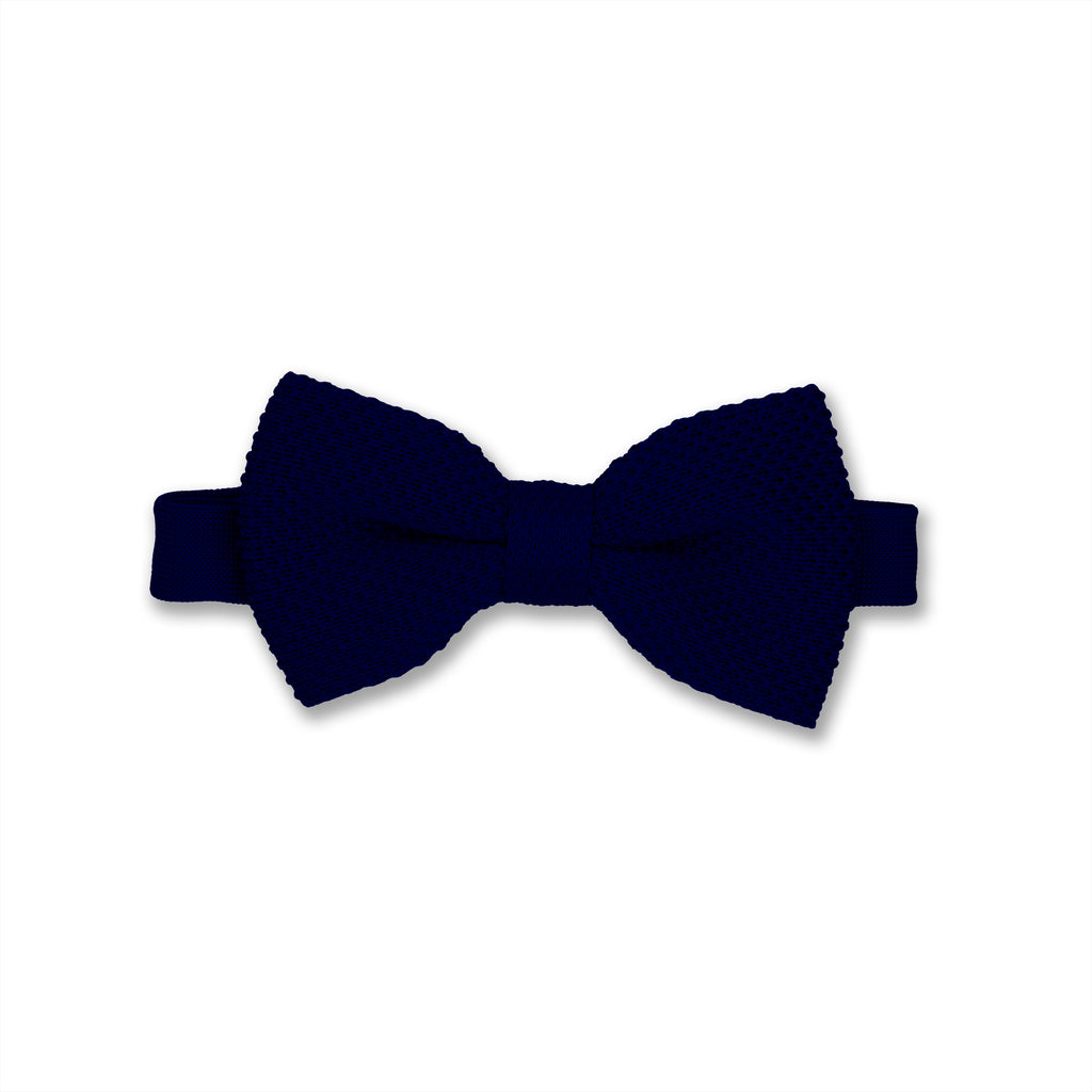 a wide range of blue knitted bow ties
