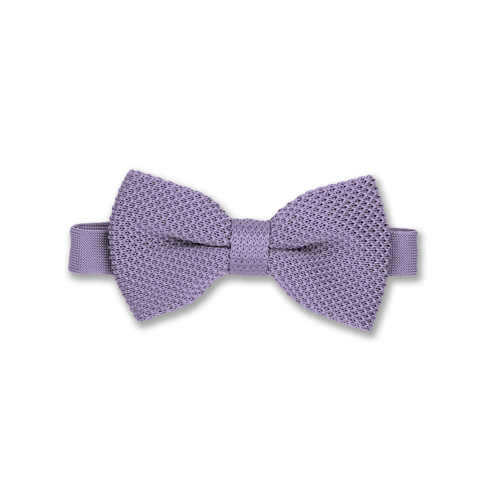 Purple knitted bow ties