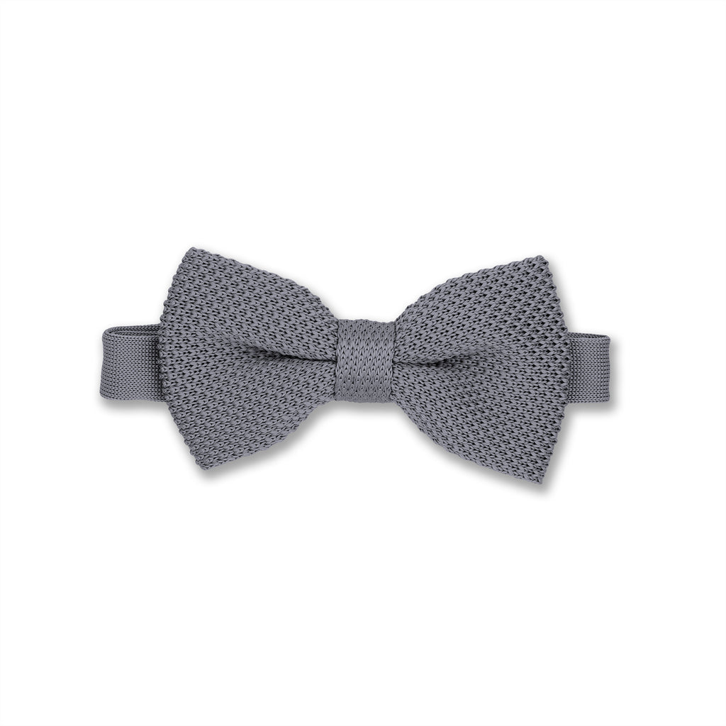 Grey Knitted Bow Ties