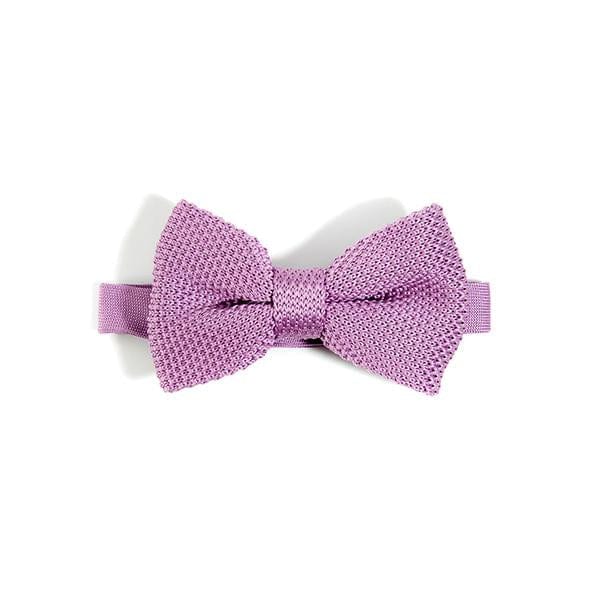 Purple knitted bow tie