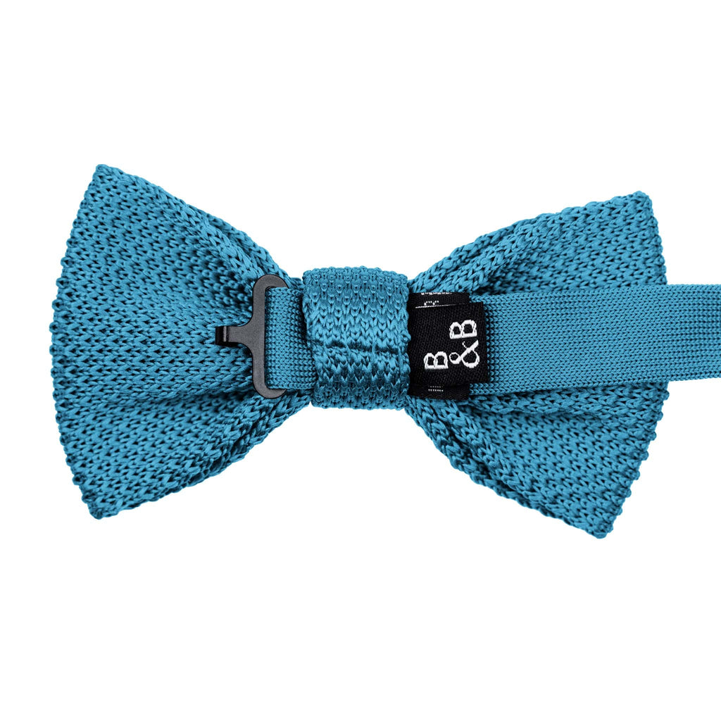 Broni&Bo Bow tie sets Air Force Blue Air force blue knitted bow tie and pocket square set