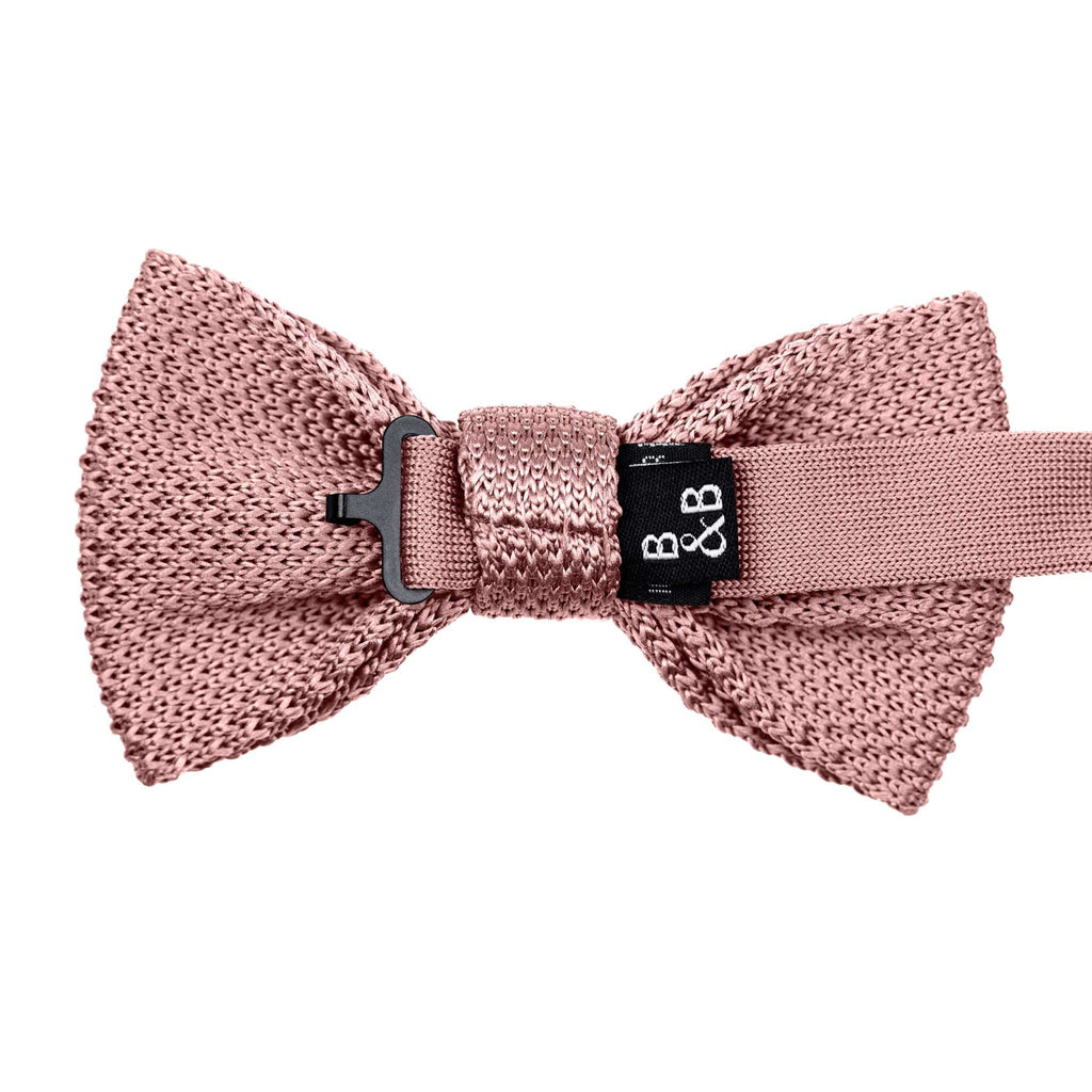 Broni&Bo Bow tie sets Antique Rose Antique rose knitted bow tie and pocket square set