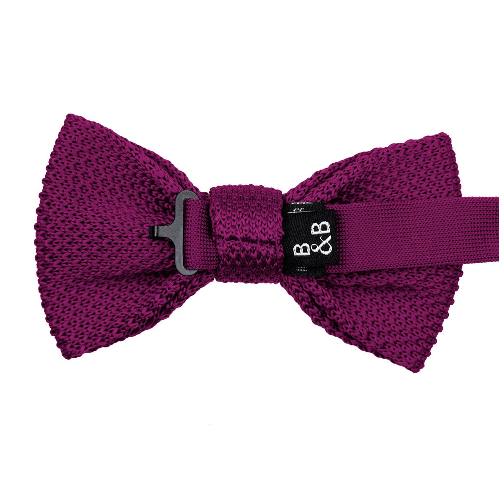 Broni&Bo Bow tie sets Berry Pink Berry pink knitted bow tie and pocket square set