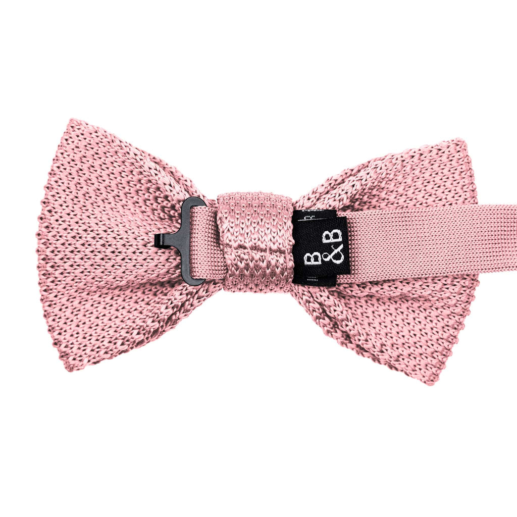 Broni&Bo Bow tie sets Dusty Pink Dusty pink knitted bow tie and pocket square set