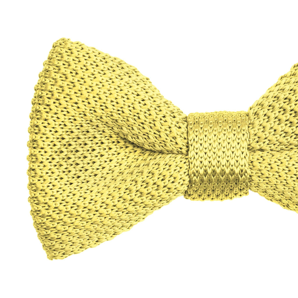 Broni&Bo Bow tie sets Mellow Yellow Mellow yellow knitted bow tie and pocket square set