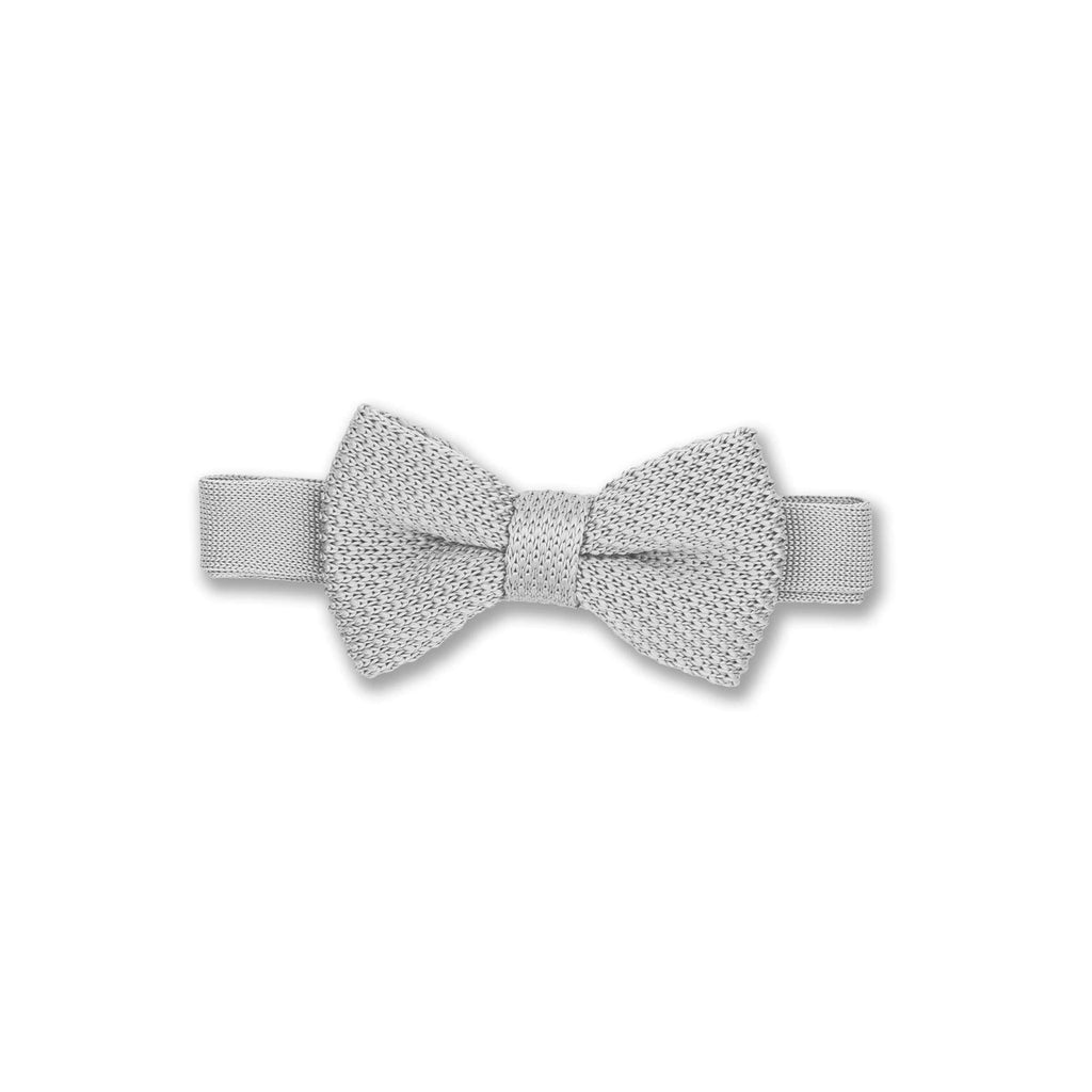 Broni&Bo Kids bow tie Silver Children's silver knitted bow tie