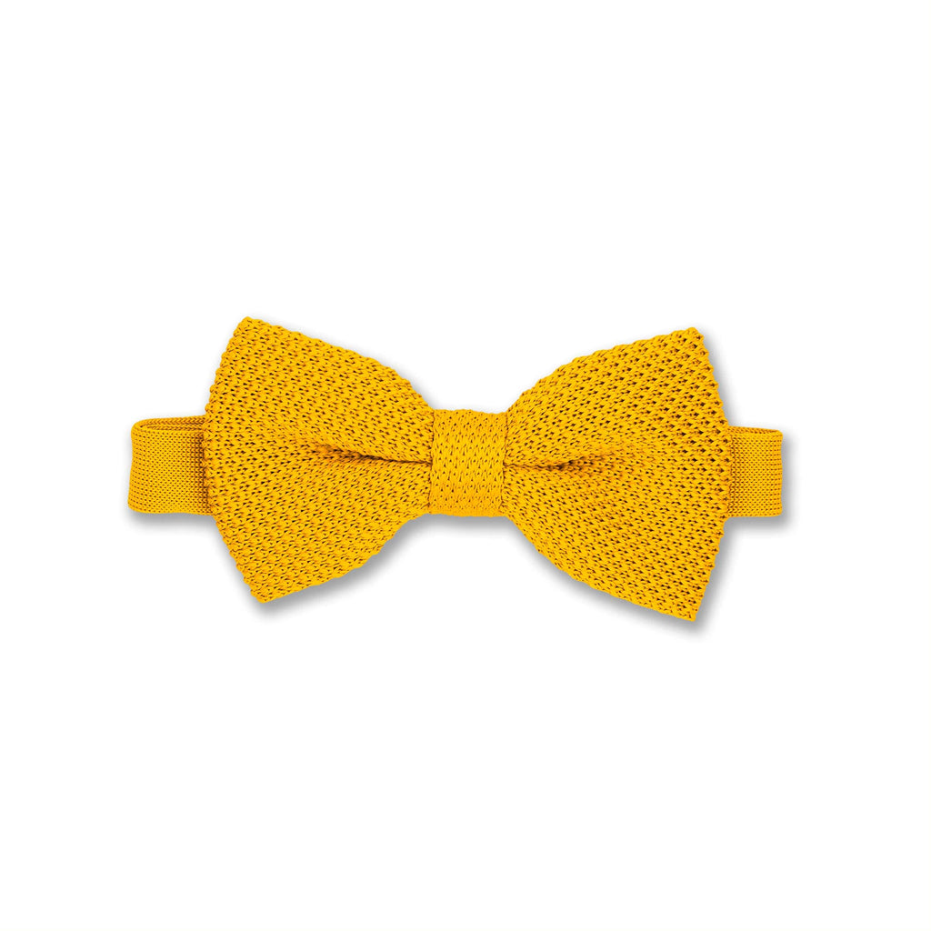 Broni&Bo Mustard Yellow Knitted bow ties