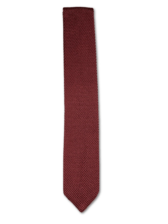 Burgundy knitted tie