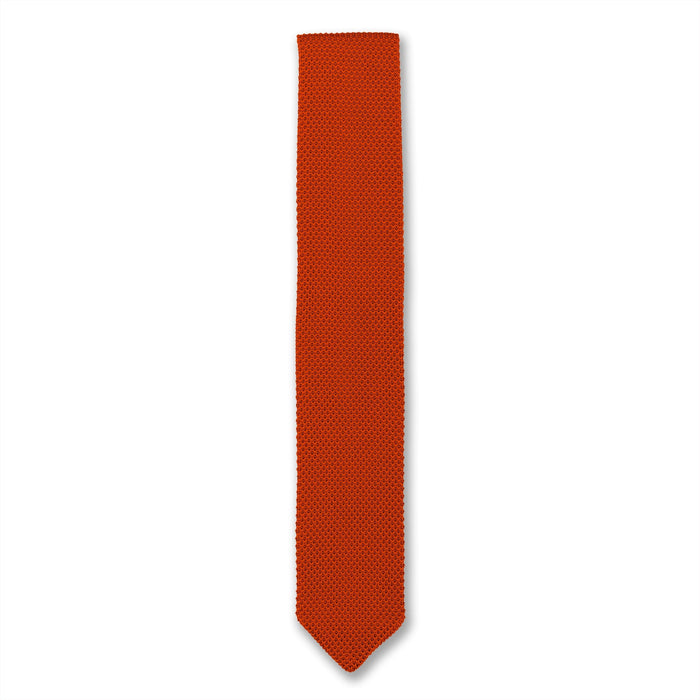 Broni&Bo Tie Dark Burnt Orange Dark burnt orange knitted tie