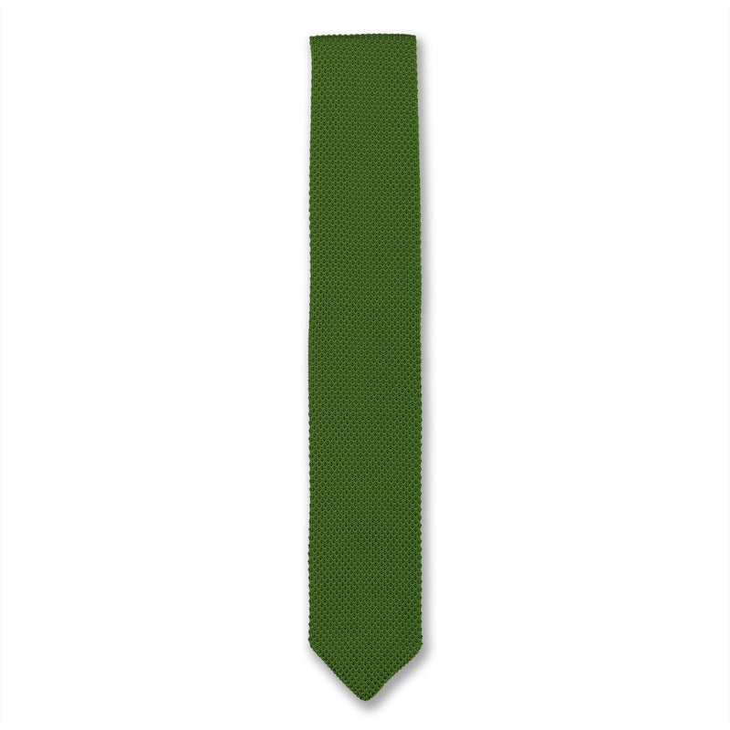 Broni&Bo Tie Dark Olive Green Dark Olive Green knitted tie