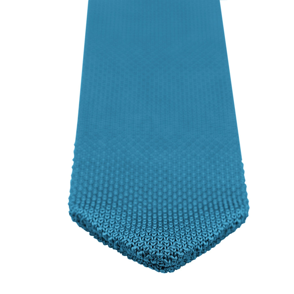 Broni&Bo Tie sets Air Force Blue Air force blue knitted tie and pocket square set