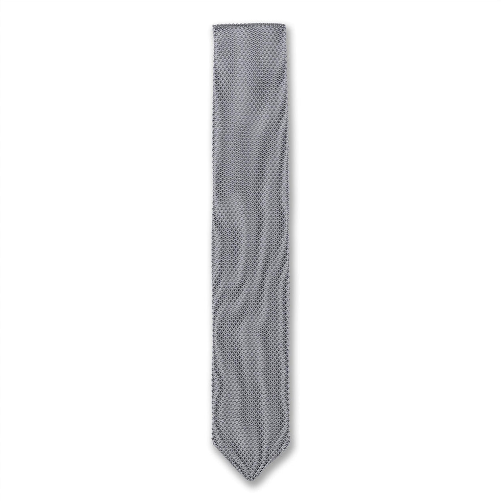 Broni&Bo Tie sets Stone Grey Stone grey knitted tie and pocket square set