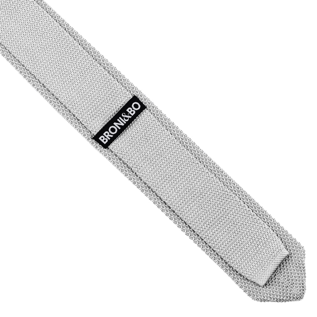Broni&Bo Tie Silver Silver knitted tie