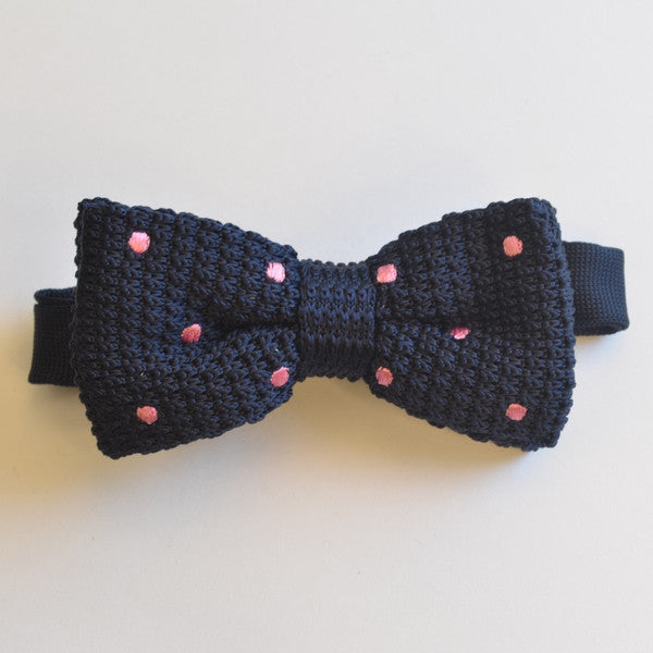 Spotted Knit Bow Ties