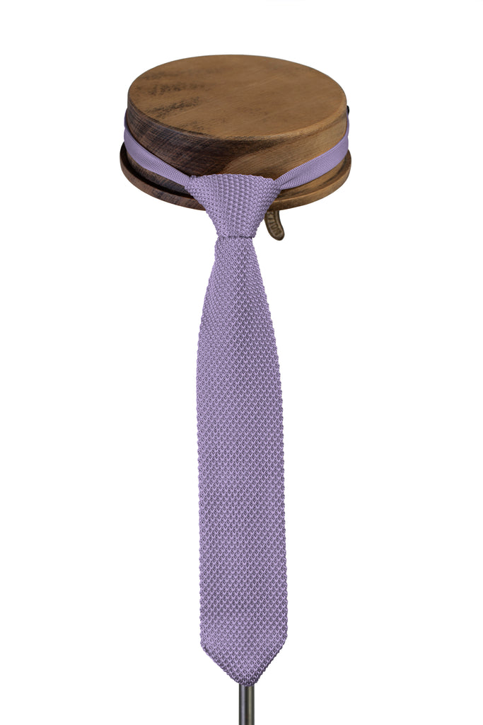 Childrens knitted ties Blue Lilac