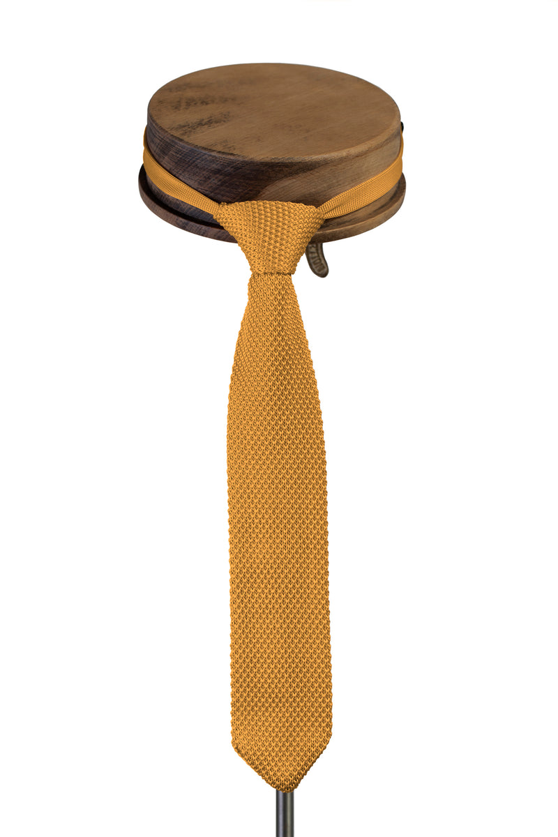 Childrens knitted ties Champagne Gold