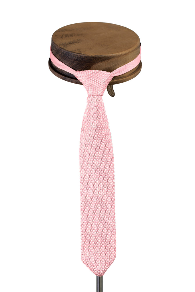 Childrens knitted ties Dusty Pink