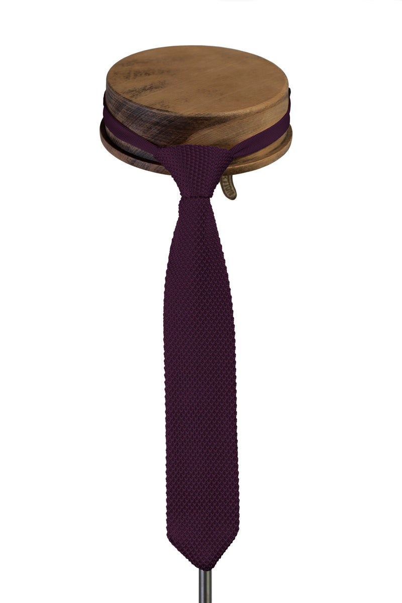 Childrens knitted ties English Violet