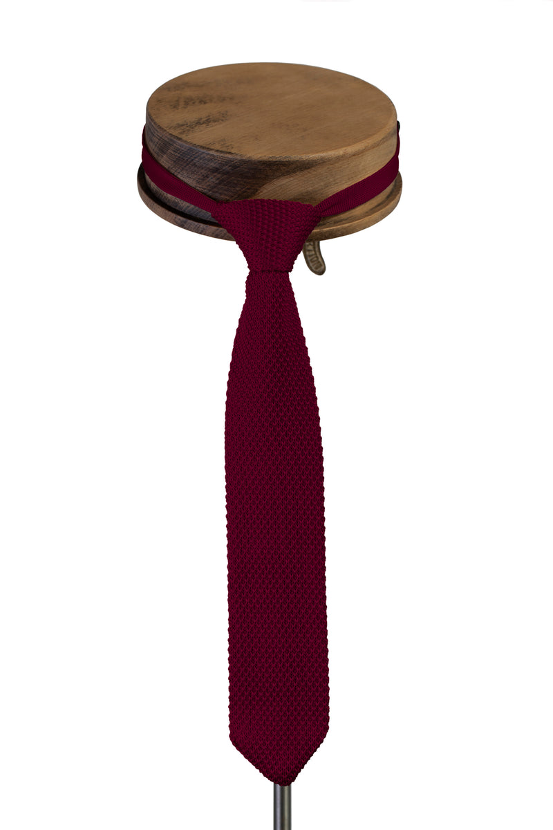 Childrens knitted ties Mulberry
