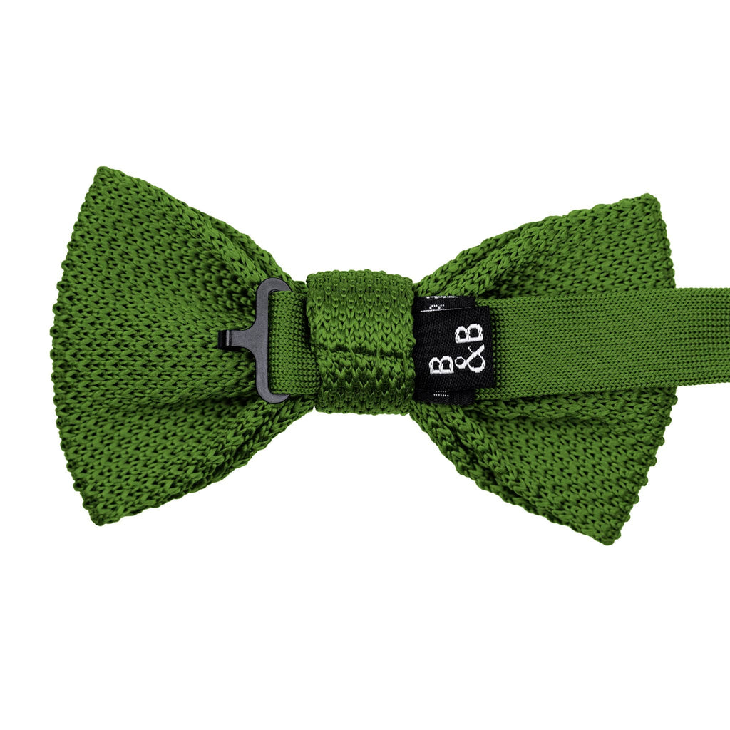 Broni&Bo Bow Tie Dark Olive Green Dark Olive Green knitted bow tie