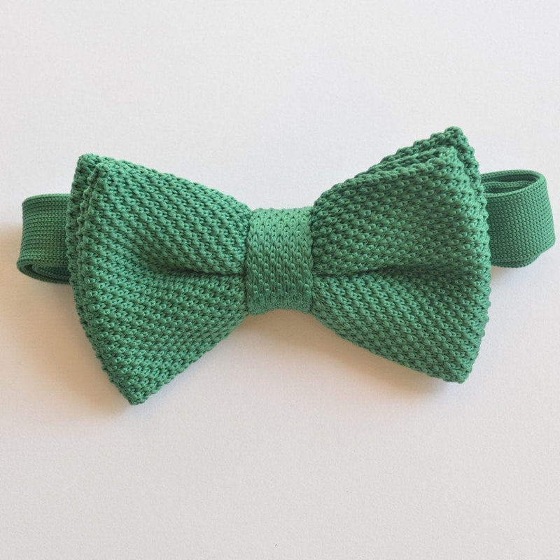 Green Knitted Wedding Bow Tie
