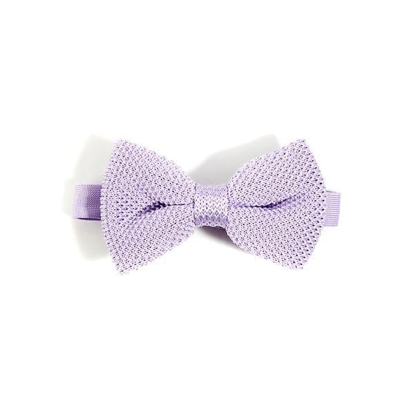 Lavender knitted bow tie