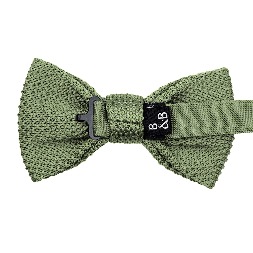 Broni&Bo Bow Tie Olive Green Olive Green Knitted Bow Tie