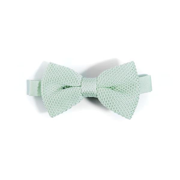 Peppermint knitted bow tie