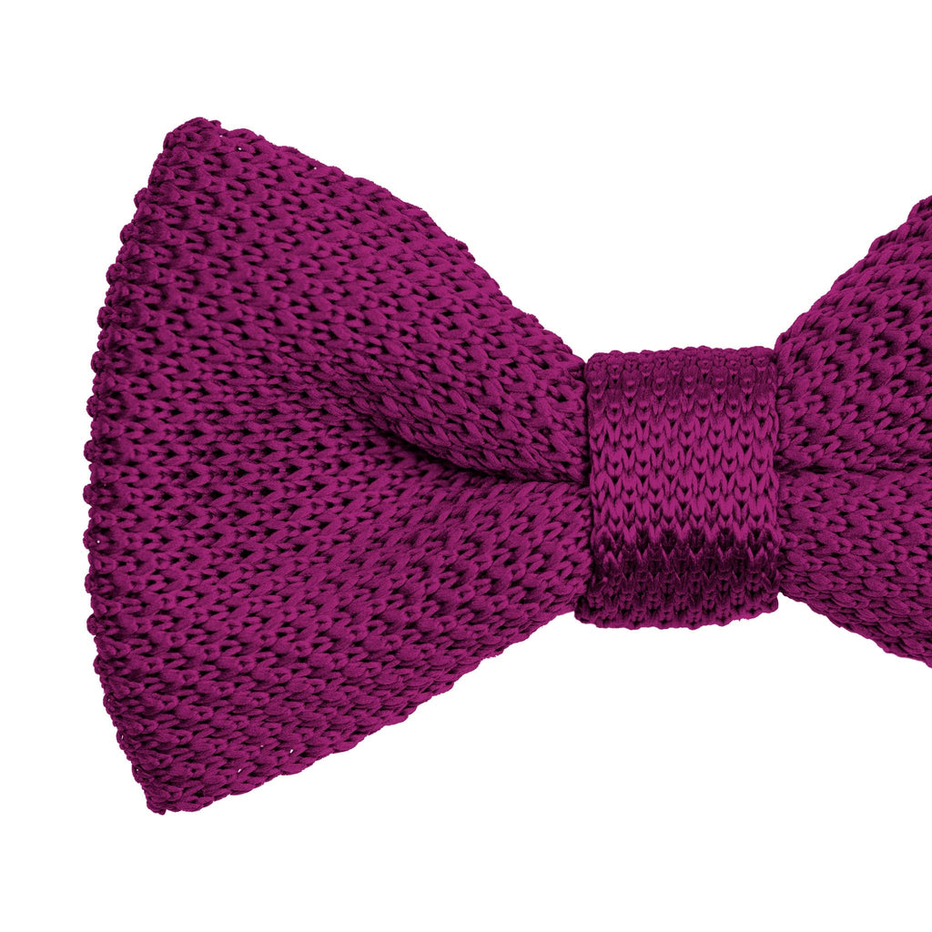 Broni&Bo Bow tie sets Berry Pink Berry pink knitted bow tie and pocket square set