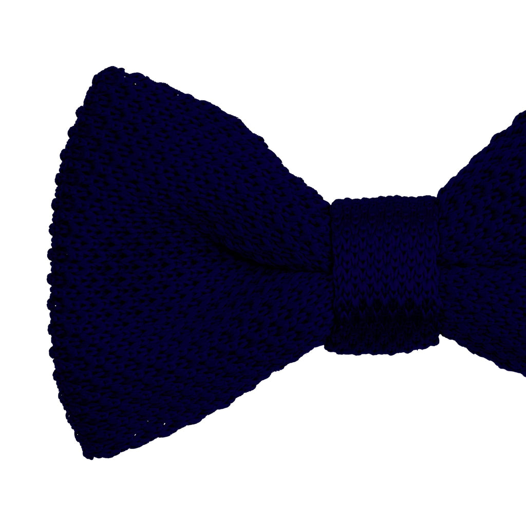 Broni&Bo Bow tie sets Ink Blue Ink blue knitted bow tie and pocket square set