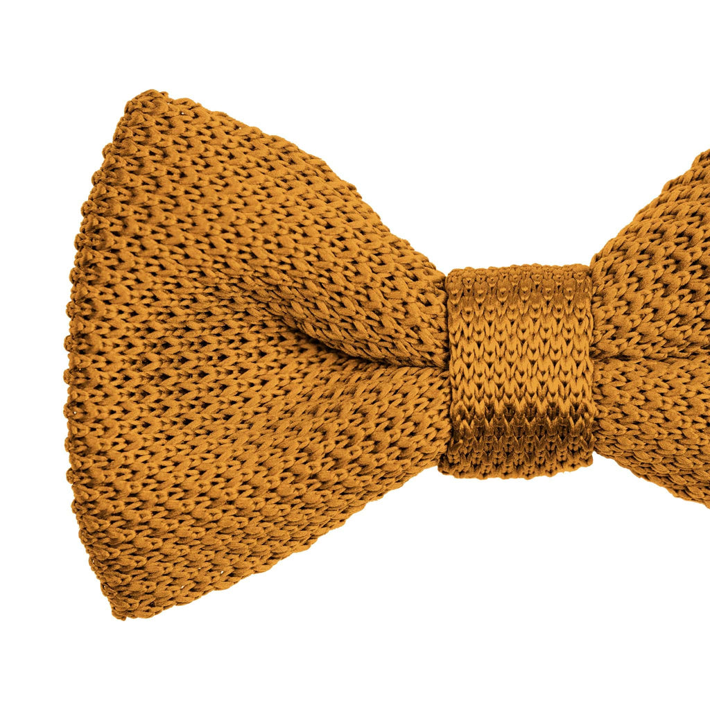 Broni&Bo Bow tie sets Orange Ember Orange Ember Knitted Bow Tie and Knitted Pocket Square Set