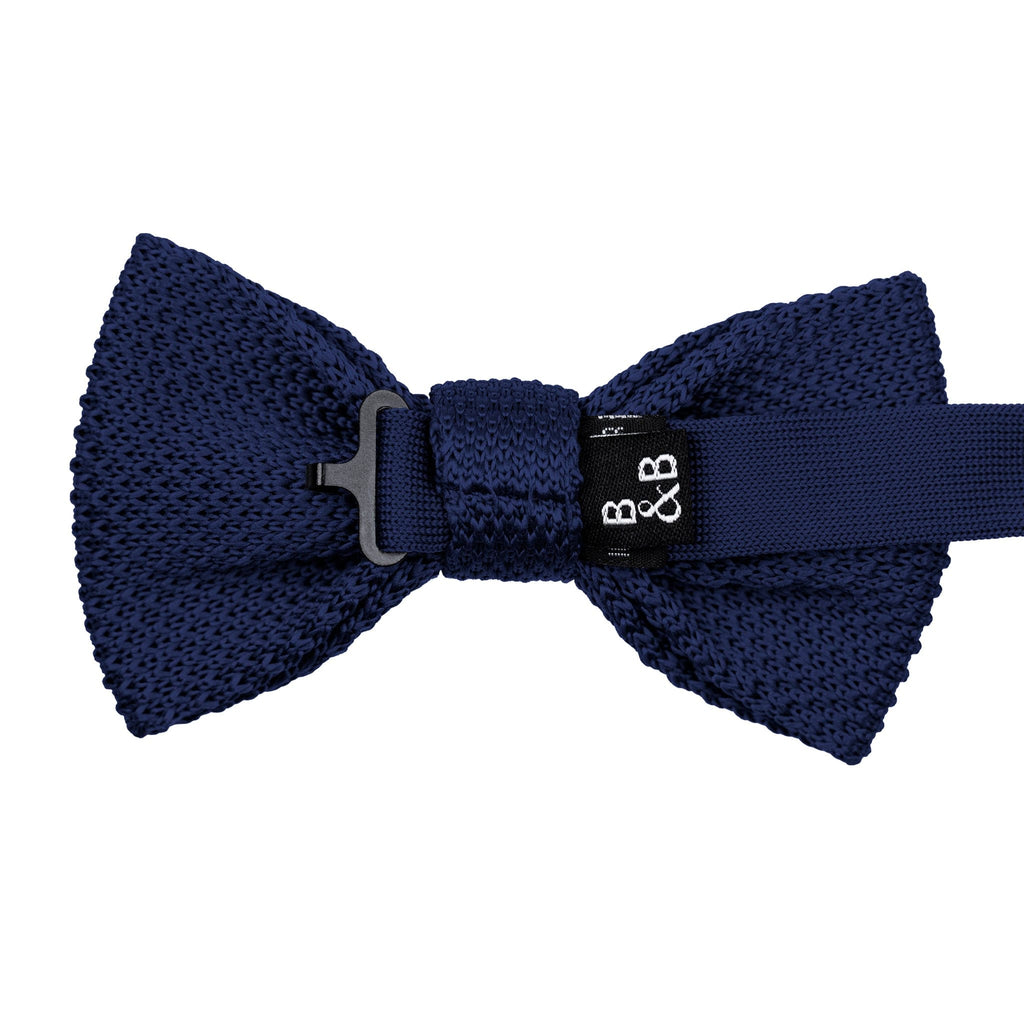 Broni&Bo Bow tie sets Stone Blue Stone Blue knitted bow tie and pocket square set