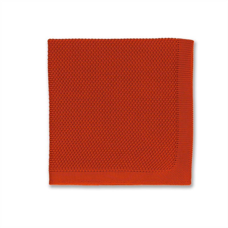 Broni&Bo Dark burnt orange knitted pocket square