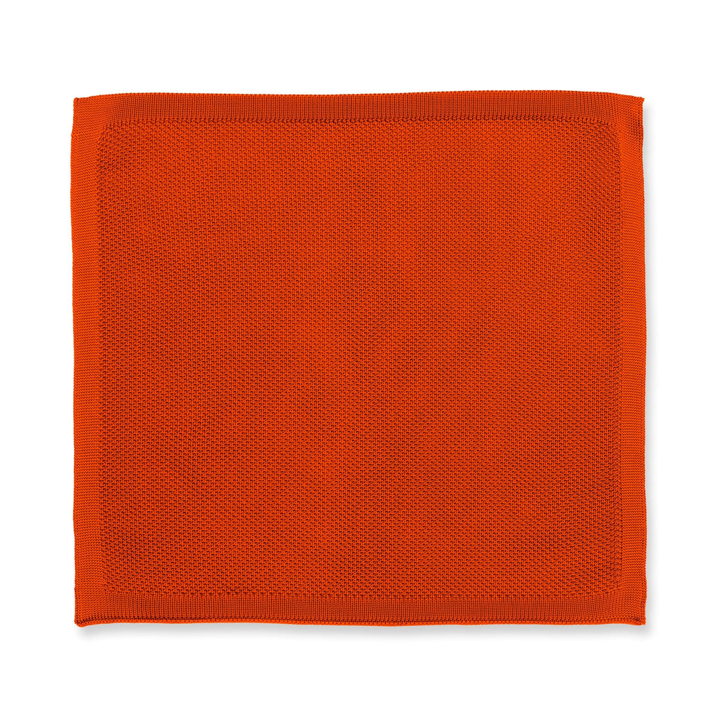 Broni&Bo Dark burnt orange knitted pocket square