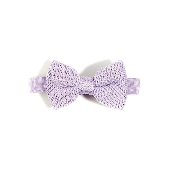 Children's lavender knitted bow tie