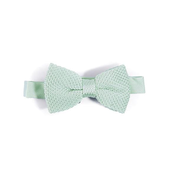 Children's peppermint knitted bow tie