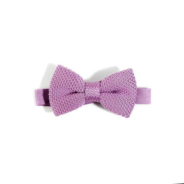 Children's purple knitted bow tie