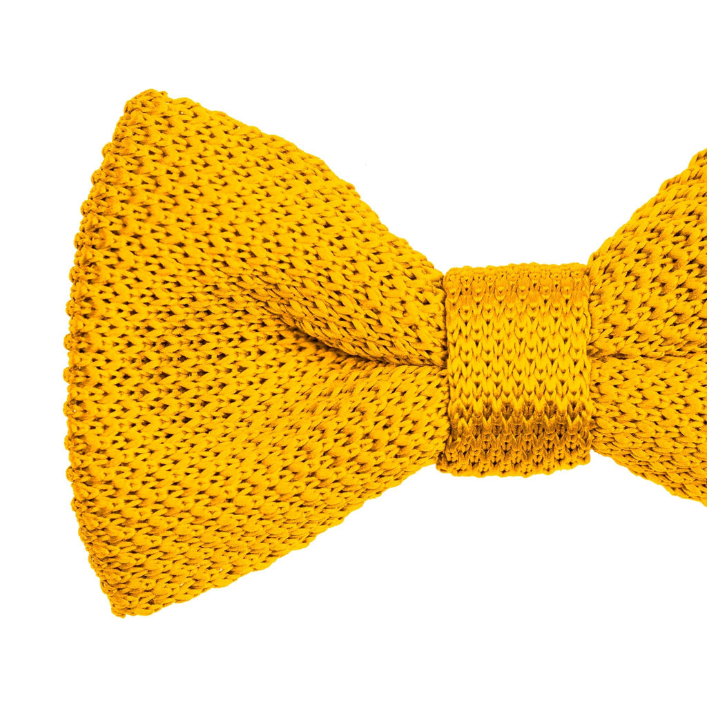 Broni&Bo Kids bow tie Mustard Yellow Children's mustard yellow knitted bow tie