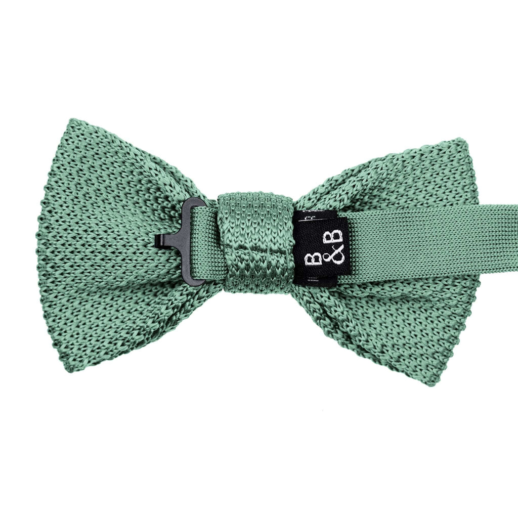 Broni&Bo Kids bow tie Sage Green Children's sage green knitted bow tie