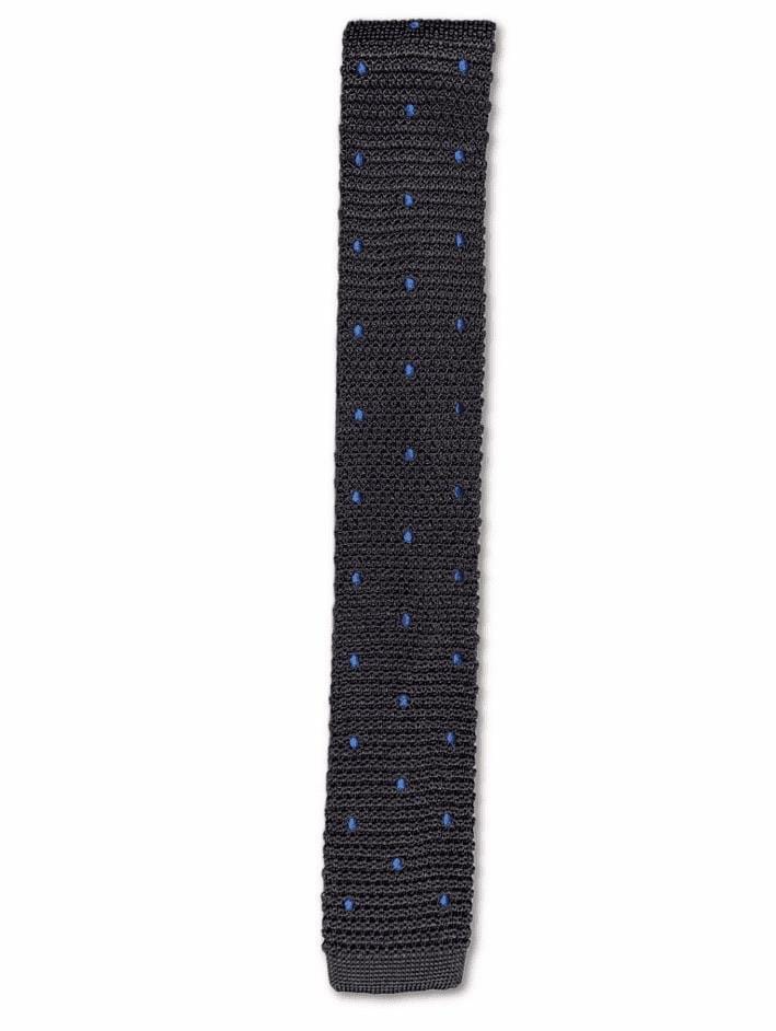 Brown Polka Dot Knitted Tie