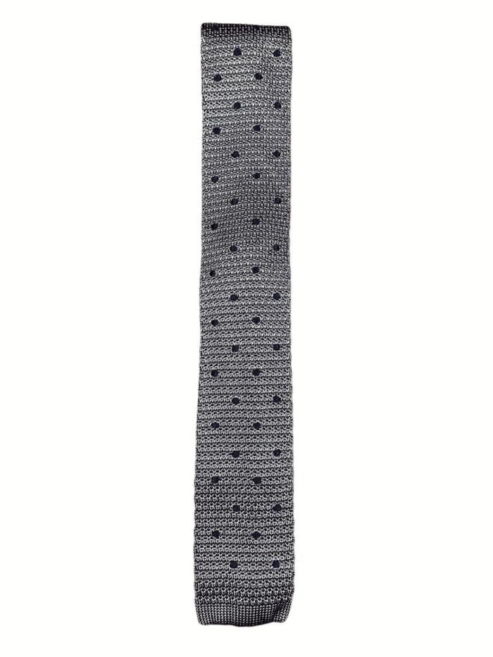 Grey Polka Dot Knitted Tie
