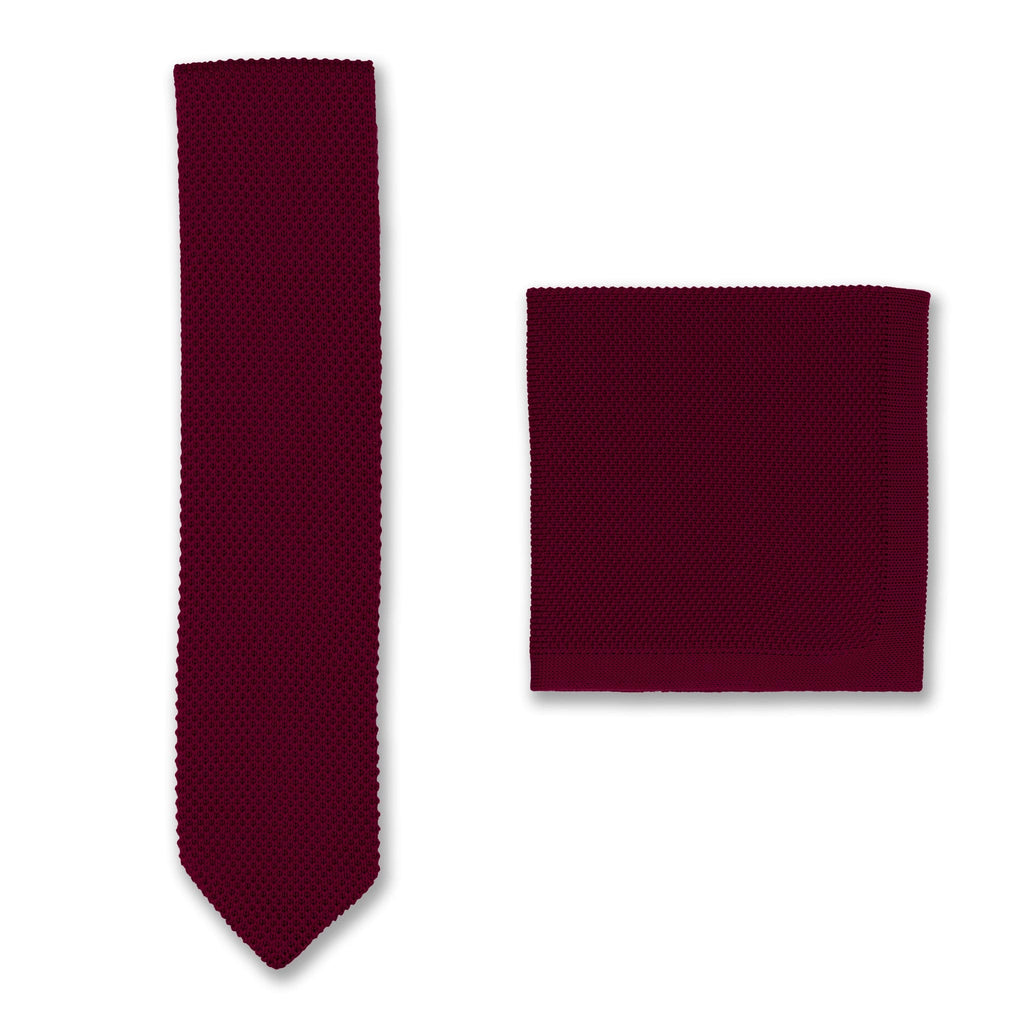 Broni&Bo  Mulberry Knitted tie and pocket square sets