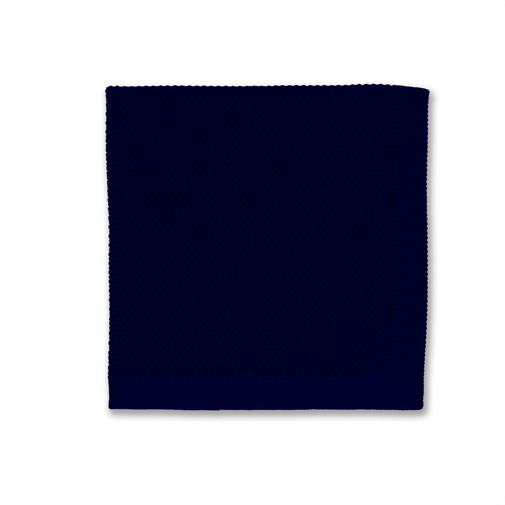 Broni&Bo Pocket Square Navy blue knitted pocket square