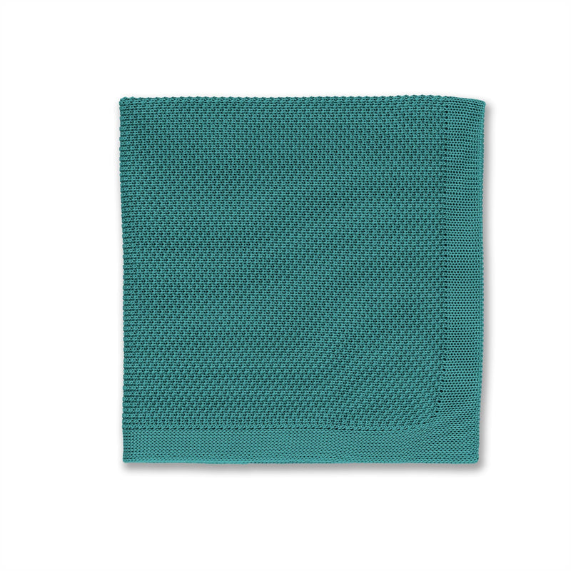 Broni&Bo Pocket Square Teal knitted pocket square