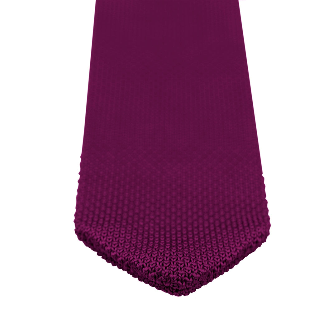 Broni&Bo Tie sets Berry Pink Berry pink knitted tie and pocket square set