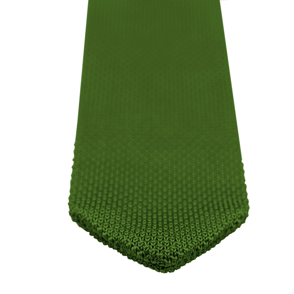 Broni&Bo Tie sets Dark Olive Green Dark Olive Green knitted tie and pocket square set